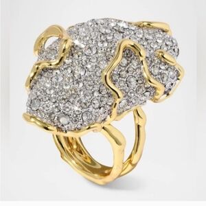 Alexis Bittar Solanales Large Crystal Pavé Geode Ring Size 7